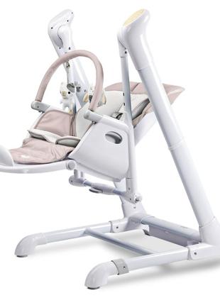 Стільчик для годування + гойдалка 2 в 1 caretero indigo beige8 фото