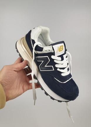 Замшеві кросівки new balance 574 legacy blue