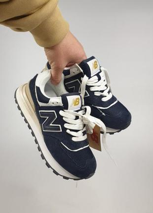 Замшеві кросівки new balance 574 legacy blue