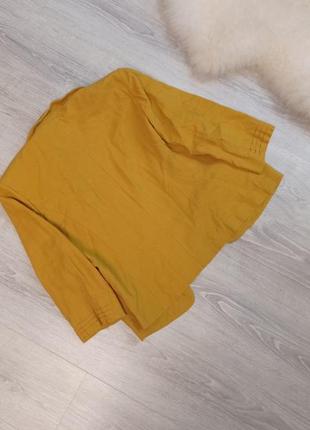 Льняний жакет піджак жовтий2 фото