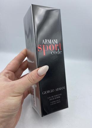 Armani code sport туалетная вода 100мл