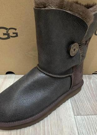 Ugg australia женские угги коричневые с пуговицей оригинал4 фото