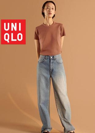 Классическая женская футболка uniqlo u в винтажном стиле