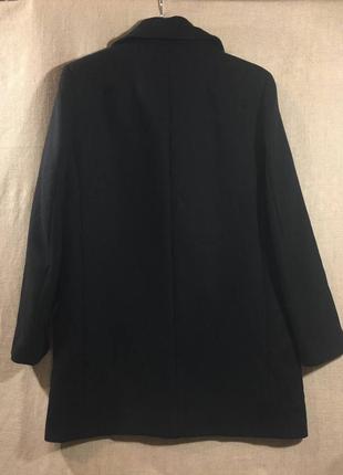 Двобортне демісезонне з вовною пальто -піджак прямого крою8 фото