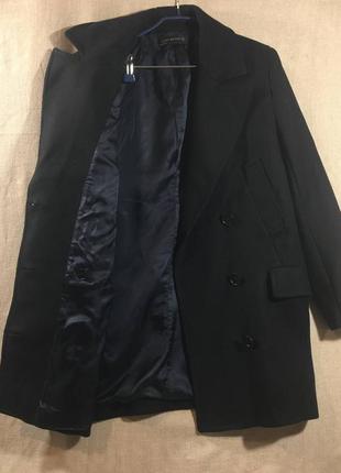 Двобортне демісезонне з вовною пальто -піджак прямого крою9 фото