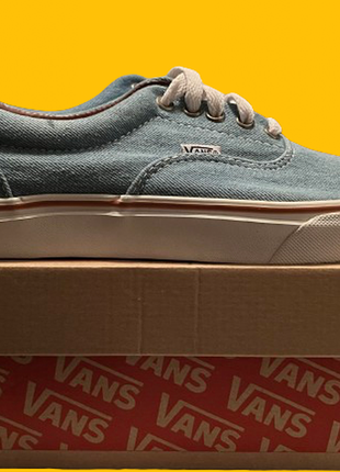 Кеды vans era джинсовые венс синие коричневый позади ера весну лето осень унисекс