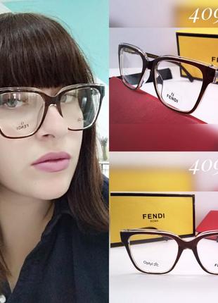 Женские очки fendi для имиджа, компьютерные, стильная оправа под вставку линз!