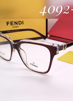 Женские очки fendi для имиджа, компьютерные, стильная оправа под вставку линз!2 фото