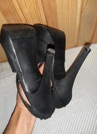 Черные босоножки на высоком каблуке молния на пяточке для стриппластики10 фото