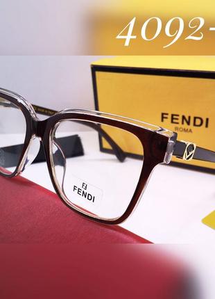 Жіночі окуляри fendi для іміджу, комп'ютерні, стильна оправа під вставку лінз!7 фото