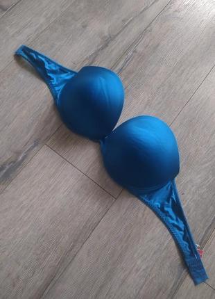 36d,80д, triumph,бесшовный бирюзовый бюстгальтер балконет анжелика,с пуш апом
