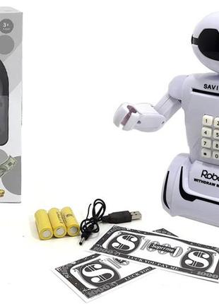 Скарбничка-сейф "robot piggy bank" з кодом у коробці 6688-8 р.29*20*12см