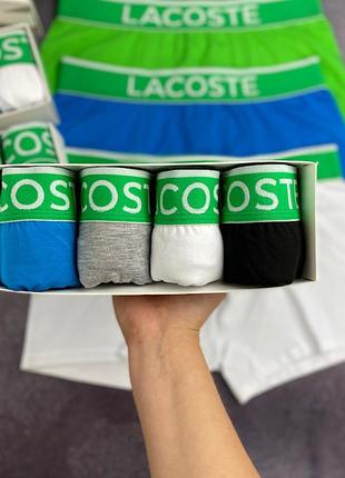 Набор мужских трусов lacoste Marine из хлопкового материала, 4 шт