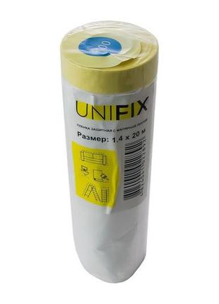 Пленка защитная с малярной лентой unifix - 1,4 х 20 м