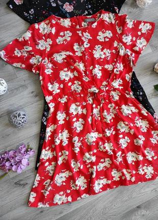 Шикарне натуральне літнє плаття квіти стильне3 фото