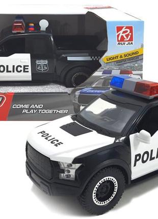 Машинка поліція інерційна, озвучена, зі світлом, у коробці rj5525b р.25*11,2*10см