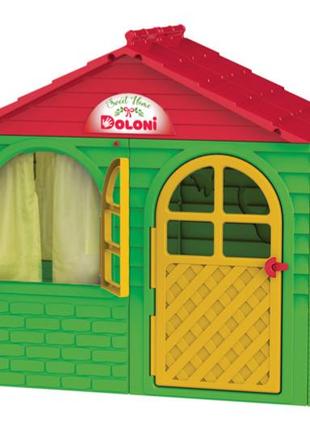 Будинок дитячий ігровий зі шторками малий зелений 02550/13 doloni