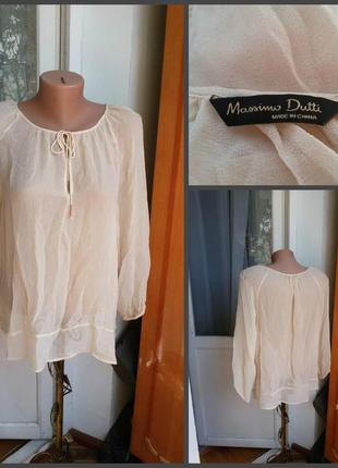 Шовкова блуза massimo dutti 100% шовк
