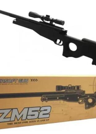 Іграшкова снайперська гвинтівка "awm" zm52 на кульках, у коробці