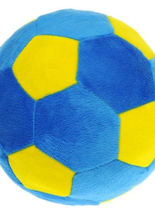 Мягкая игрушка мяч футбольный голубовато-желтый мс 180402-01