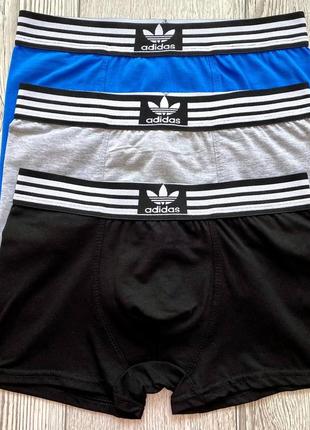 Спортивные трусы мужские (комплект нижнего белья) adidas из хлопка, 5 шт7 фото