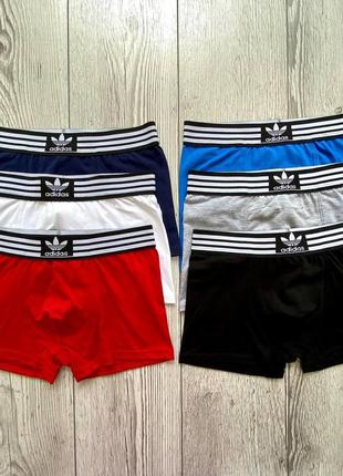 Спортивные трусы мужские (комплект нижнего белья) adidas из хлопка, 5 шт5 фото