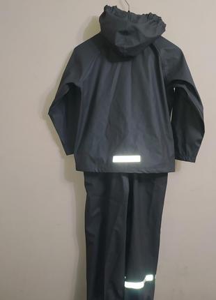 Дитячий дощовий комплект, куртка та комбінезон, дощовик від h&m.3 фото