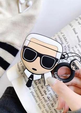 Чехол lagerfeld для наушников apple ipods 1/2 pro