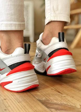 Nike m2k женские кроссовки из кожи найк белого цвета (36-41)💜3 фото