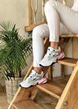 Nike m2k женские кроссовки из кожи найк белого цвета (36-41)💜9 фото