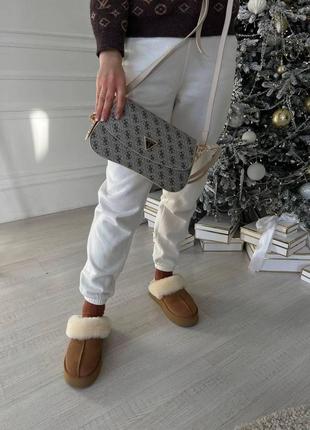 Женская сумка из эко-кожи guess snapshot серого цвета молодежная, брендовая сумка через плечо  sk13426 фото