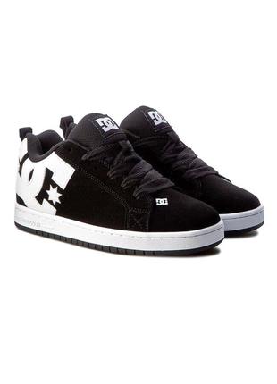 Крутые женские и мужские кроссовки в стиле dolce & gabbana dc shoes court graffik black чёрные