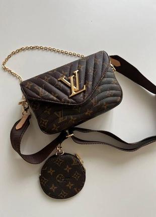 Жіноча сумка з екошкіри луї віттон louis vuitton louis vuitton молодіжна, брендова сумка через плече  sk7034