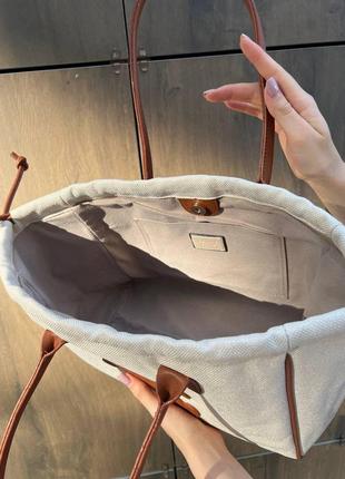 Жіноча сумка текстильна celine молодіжна, брендова сумка шопер через плече  sk17062 фото