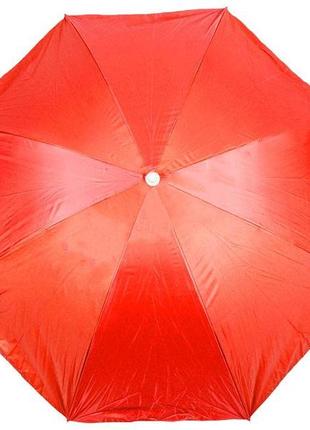 Зонт пляжный в чехле с серебряным напылением stenson ромашка d 1,6 м красный (sk000208)2 фото