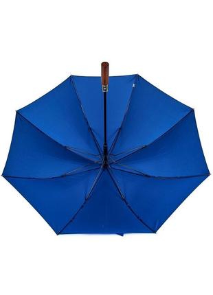 Зонт-трость антишторм полуавтомат parachase №1116 8 спиц синий5 фото