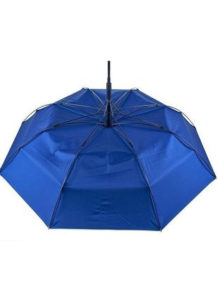 Зонт-трость антишторм полуавтомат parachase №1116 8 спиц синий7 фото
