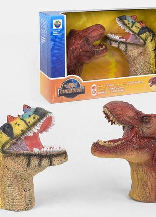 Игровой набор на батарейках behemoths голова динозавра 2 шт multicolor (88387)2 фото