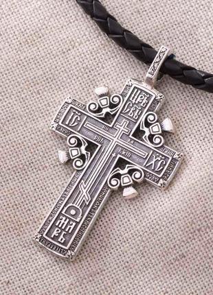 Православний хрест голгофський хрест (чорніння) 13501 онікс4 фото