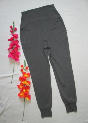 Шикарные спортивные стрейчевые брюки джоггеры для беременных серый меланж h&m mama2 фото