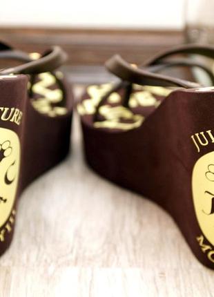 Шльопанці на танкетці juici couture кави у наявності!4 фото