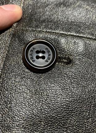 Кожаный плащ prada milano 6