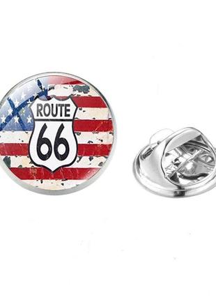 Брошка-значок broche usa route 66 різнобарвна brgv112680