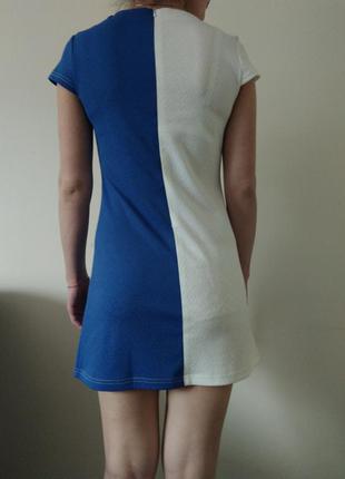 Сукня синя з білим.5 фото