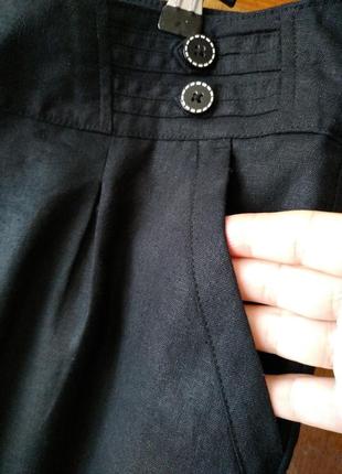 Черная юбка-карандаш миди george, лен+вискоза, uk14/eur425 фото