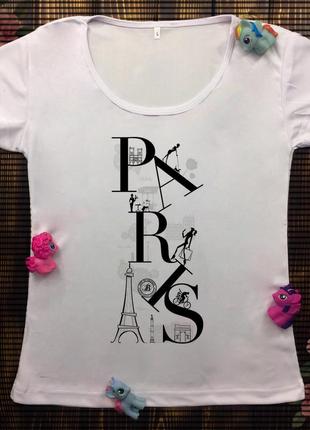 Жіночі футболки з принтом - париж2 фото