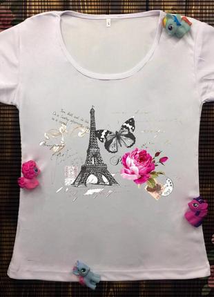 Жіночі футболки з принтом - париж5 фото