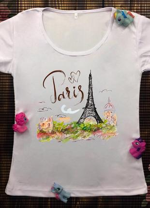 Жіночі футболки з принтом - париж4 фото