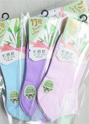 Жіночі шкарпетки з бамбукового волокна короткі, шкарпетки-човники5 фото
