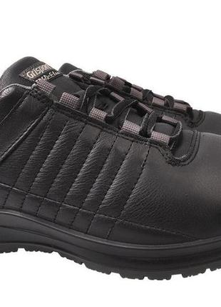 Туфлі спорт чоловічі з натуральної шкіри, на низькому ходу, на шнурівці, чорні, італія gri sport, 47